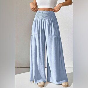 Boho Loose Wide Leg Pant Blue